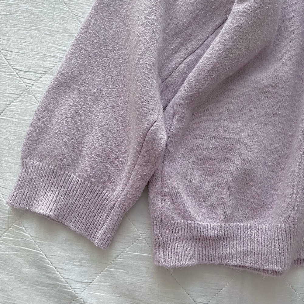 Pastel Purple Polo Thick Knit Jumper - Picture 3 of 3